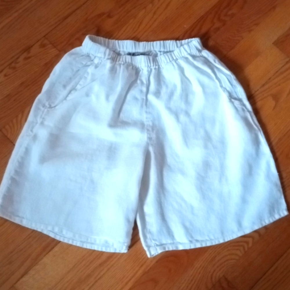 FLAX, linen shorts, small